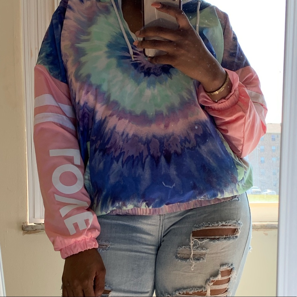 Rue21 Tie Dye 1/4 zip hoodie
